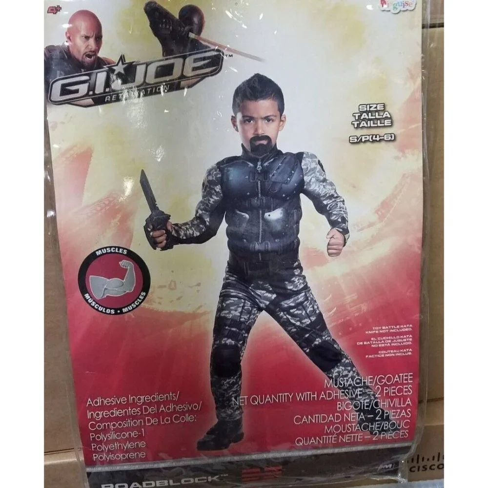 GI Joe Retaliation Roadblock Classic Muscle Child Costume Size Small (4-6) New
